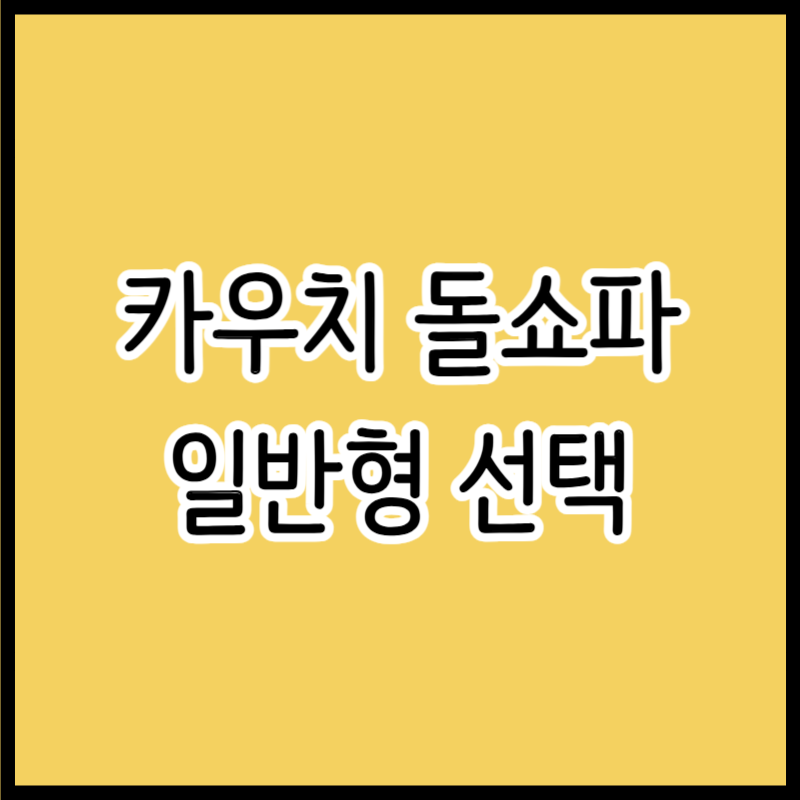 카우치 돌쇼파 vs 일반 돌소파, 장단점 비교 선택 추천!